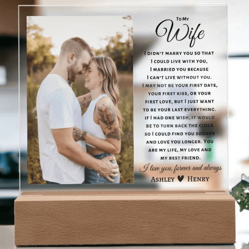 To My Wife Personalized Acrylic Plaque