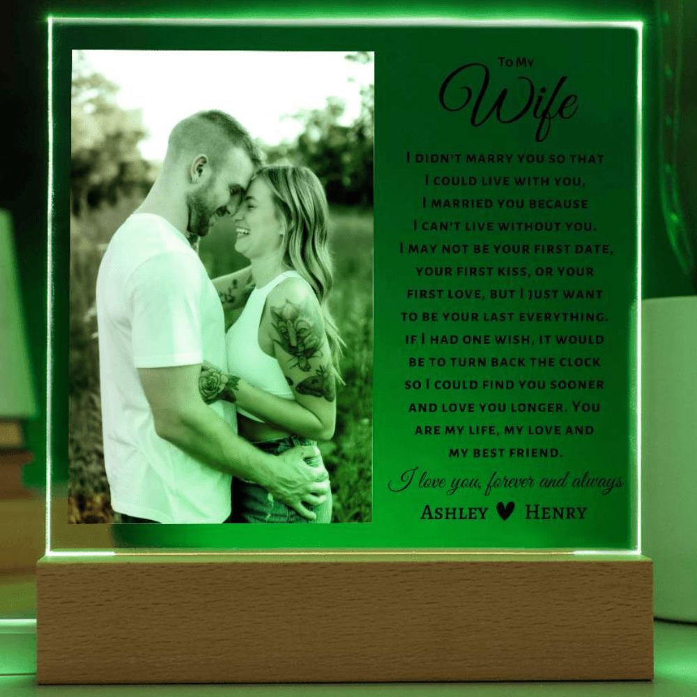 To My Wife Personalized Acrylic Plaque