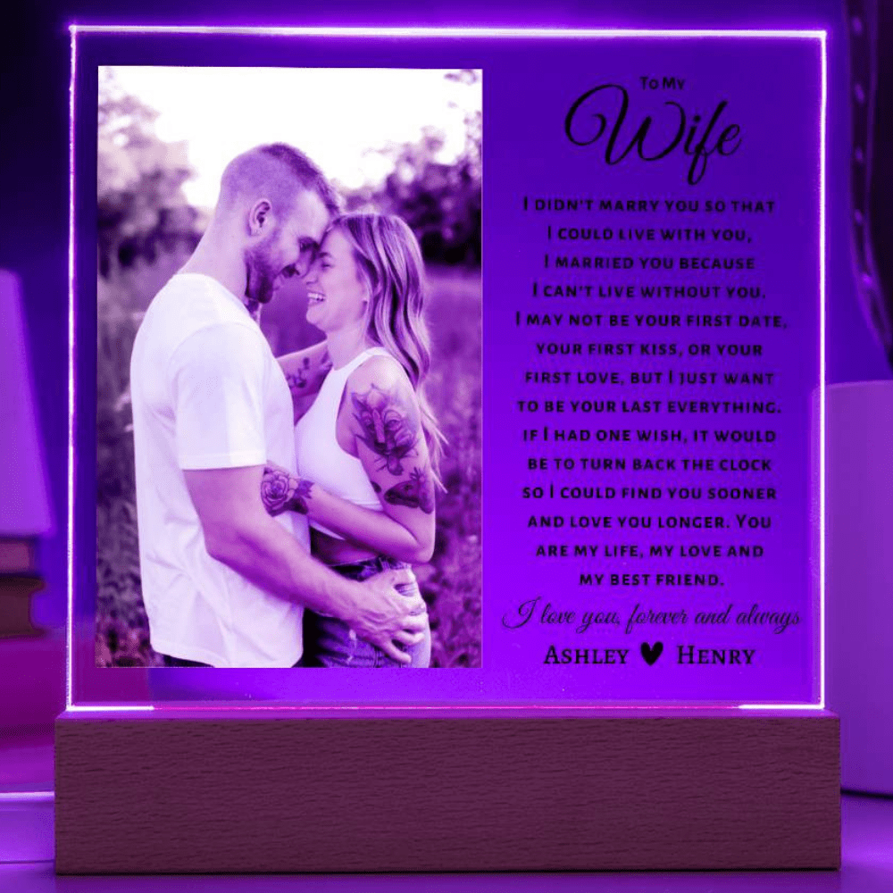 To My Wife Personalized Acrylic Plaque