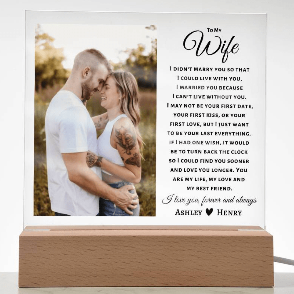 To My Wife Personalized Acrylic Plaque