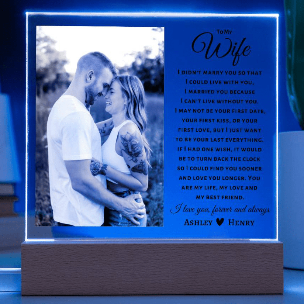 To My Wife Personalized Acrylic Plaque