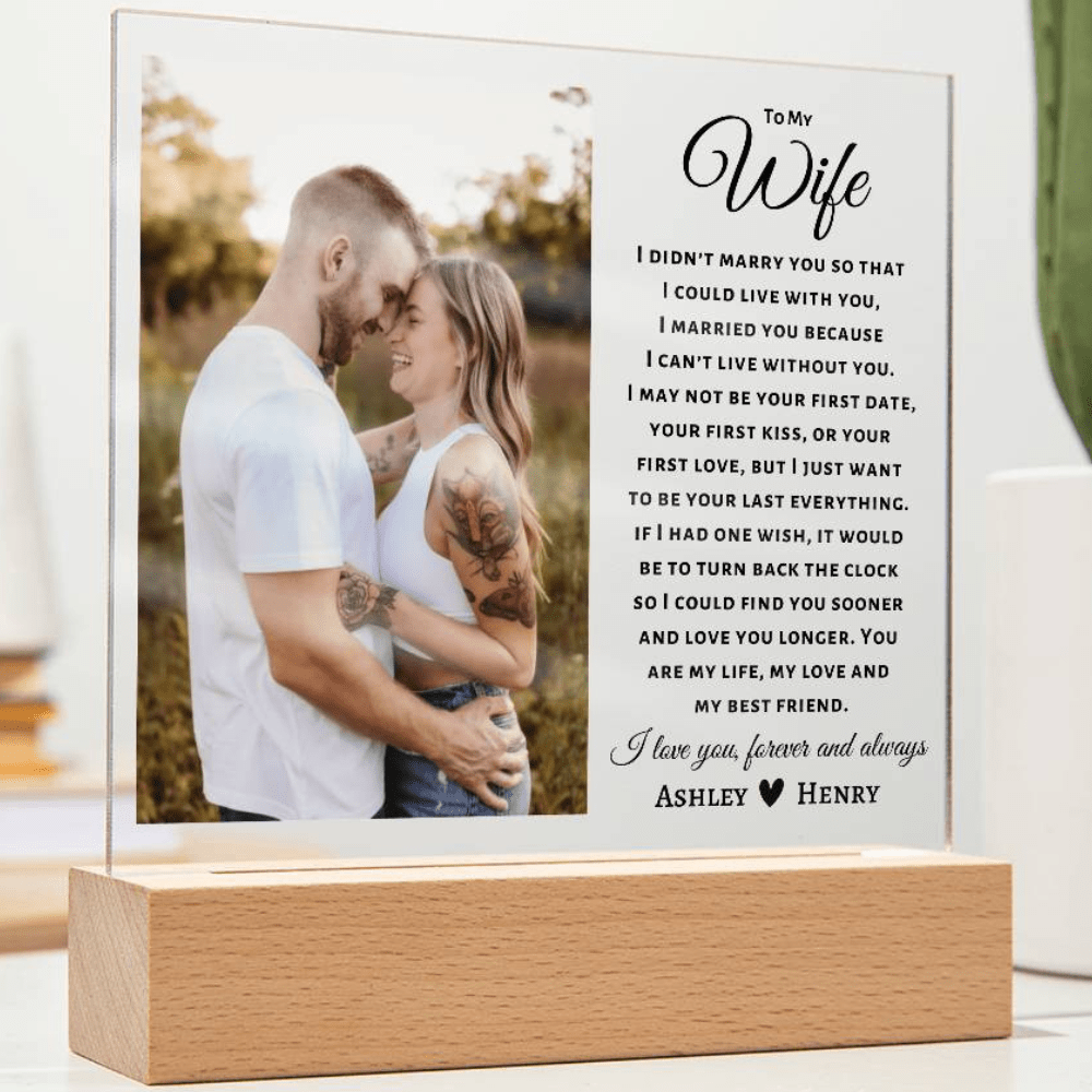 To My Wife Personalized Acrylic Plaque