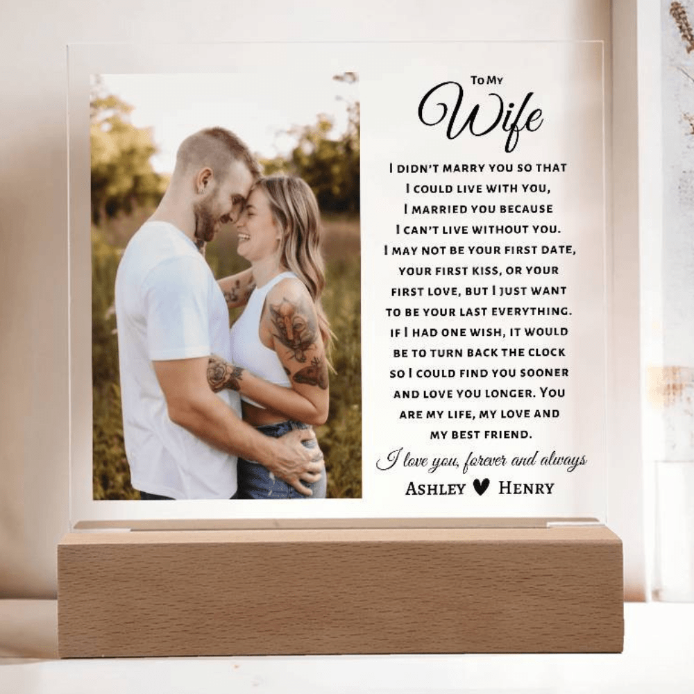 To My Wife Personalized Acrylic Plaque