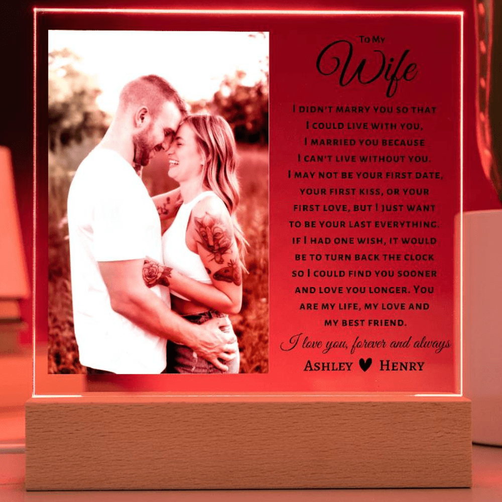 To My Wife Personalized Acrylic Plaque