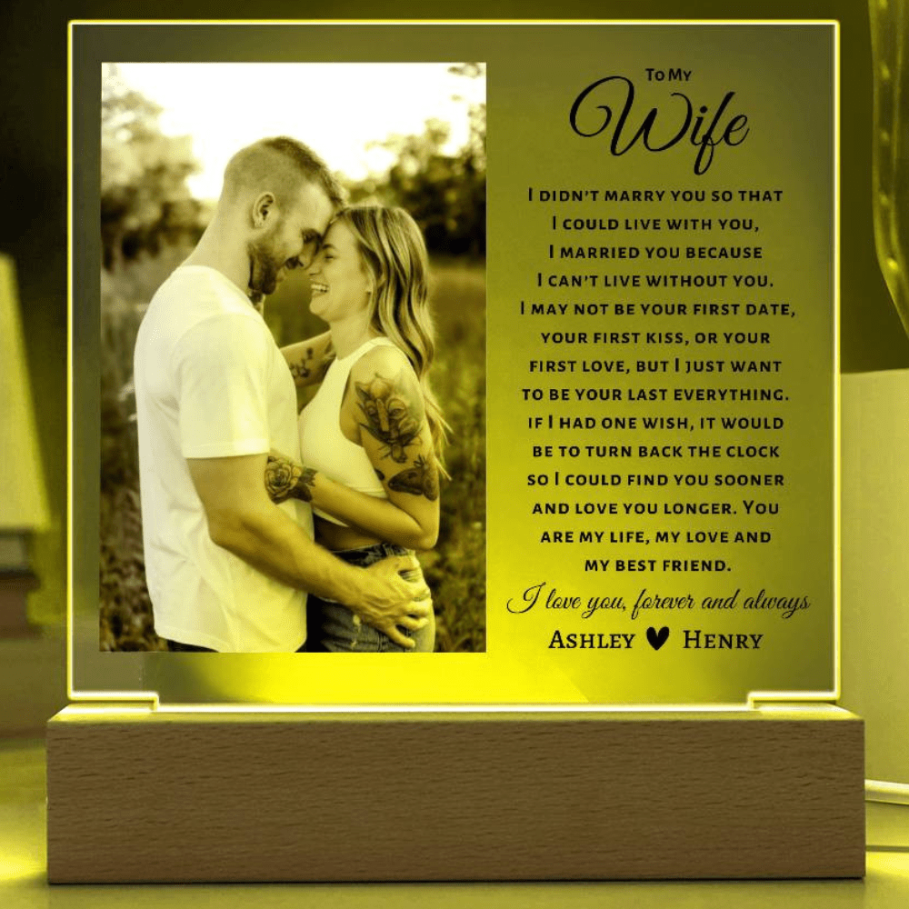 To My Wife Personalized Acrylic Plaque