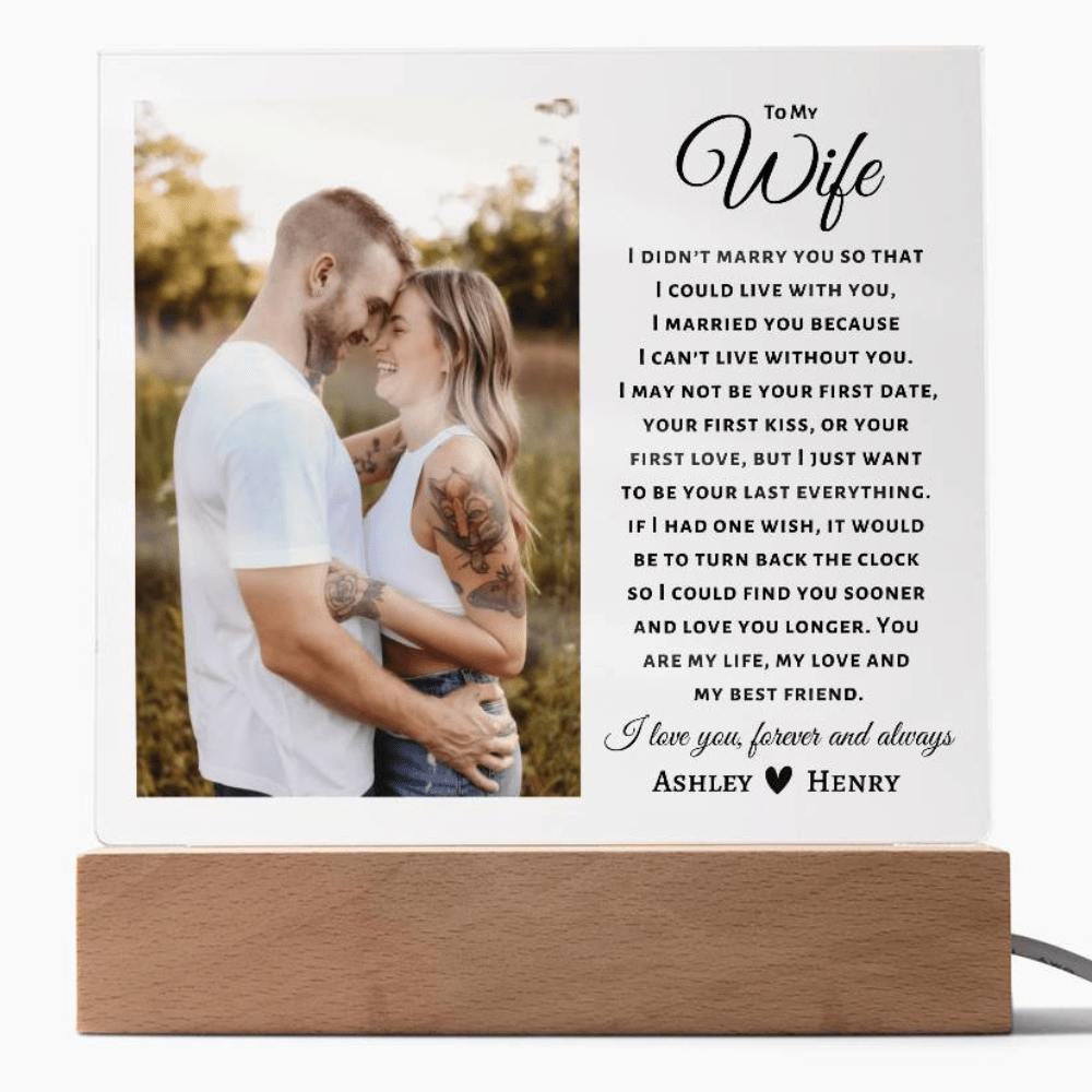 To My Wife Personalized Acrylic Plaque