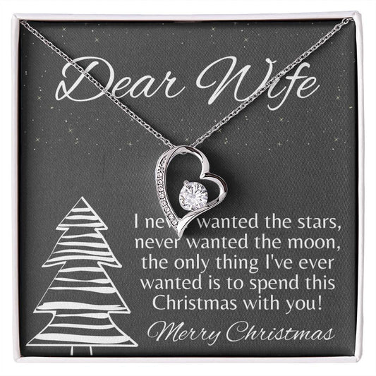 Dear Wife (Spend This Christmas With You) Love Knot Necklace